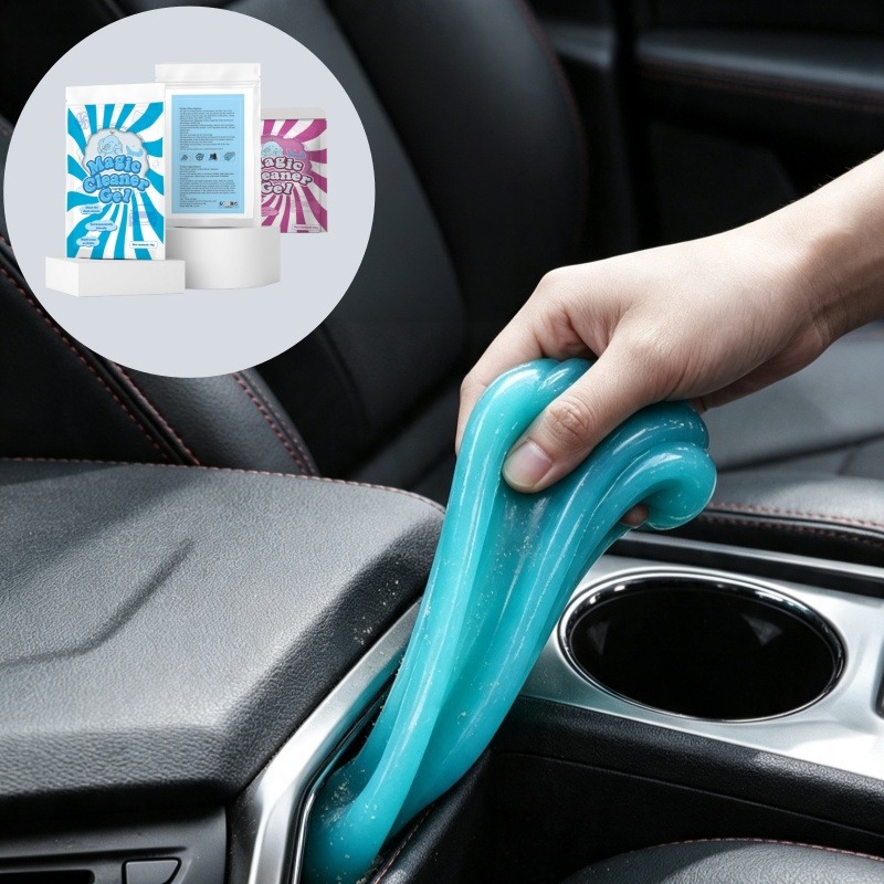 Seat Cleaner Fabric - マジックカークリーニングジェル 車内ダストクリーナー スライム エアコン吹き出し口 カップホルダー ハンドル