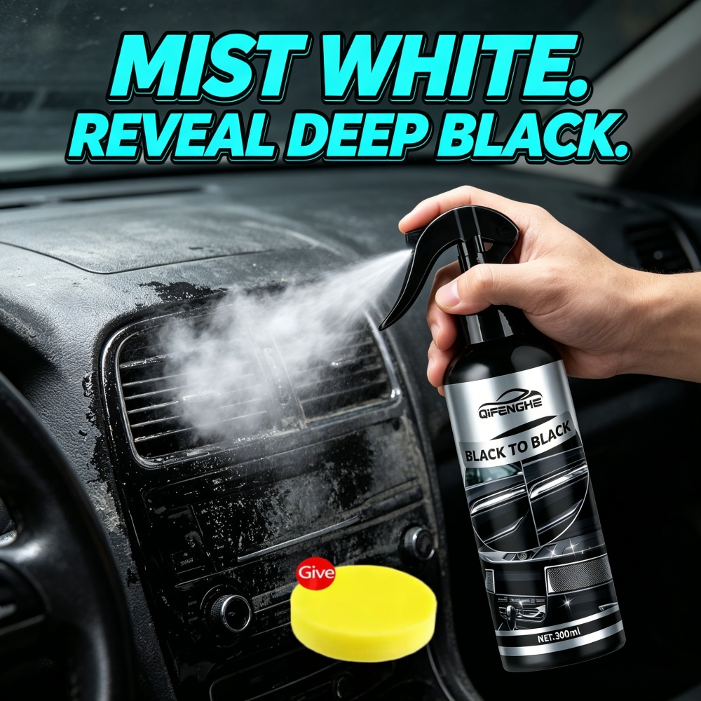 Trim Restorer Plastic - 300ml 長持ちするプラスチック復元剤、色褪せた黒い車のダッシュボード、トリム、内装部品を再生します