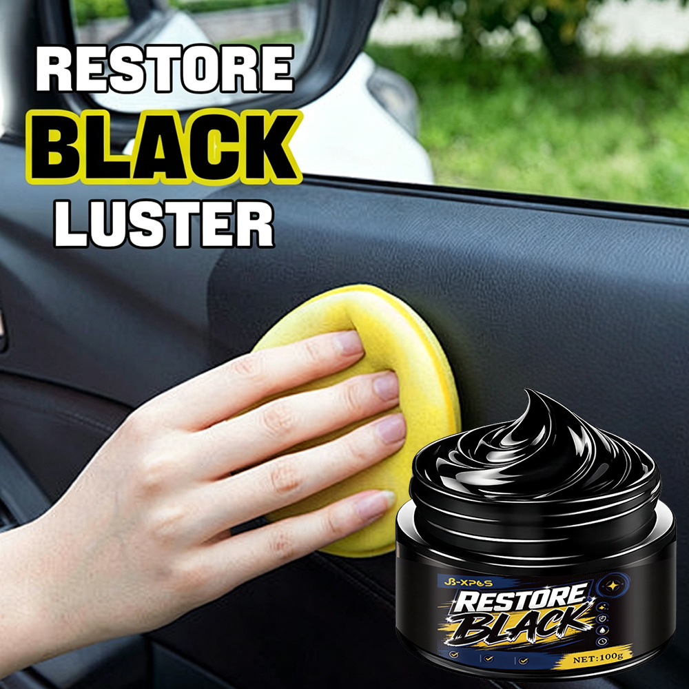 Trim Restorer Plastic - 車用プラスチック・レザー修復クリーム ディープブラックカラー トリムコーティング UVブロック 光沢復元 マット仕上げ