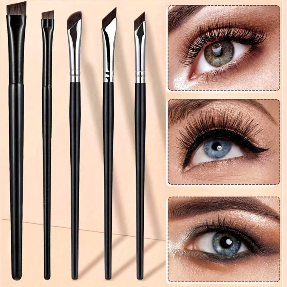 5本メイクブラシセット、シックルアイライナー、ベベルブレード - Detailing Brush Set のレビューと価格